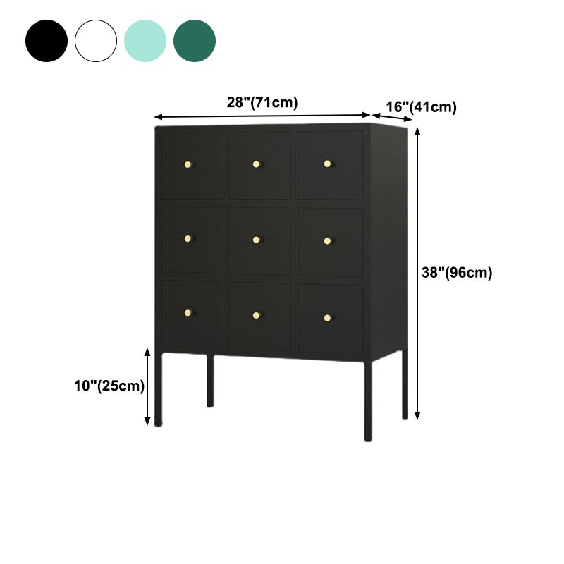 Ligne de salon en acier 38 "H Armoire de serveur buffet moderne avec tiroirs