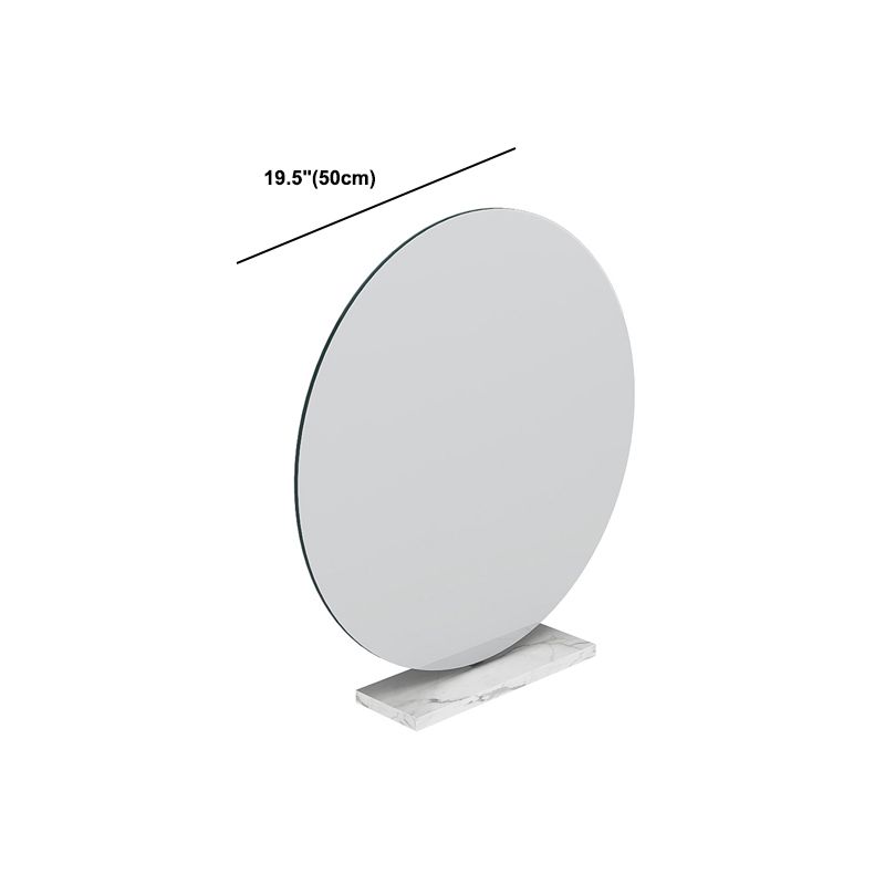 Glam Style Acrylic White Slate Table Top Transparent Base with 2 Drawer Dresser