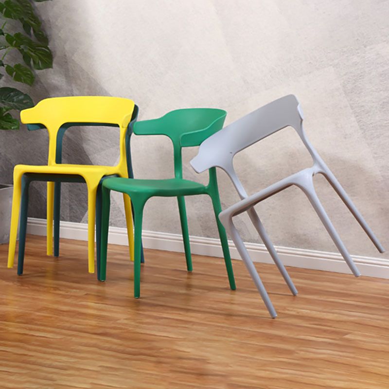 Modern Style Stackable Chair Dining Armless Open Back Chairs with Plastic Legs for Kitchen Clearhalo ' kitchen&dining_furn' 'Dining Chairs' 'Dining Tables & Seating' 'dining_chair' 'furn' 'furn_dining_chair' 'Furniture' 'furniture_dining_chair' 'Kitchen & Dining Furniture' 'kitchen' 1200x1200_dec2f63c-b445-45dd-ae1a-3cf05f0d7a4b
