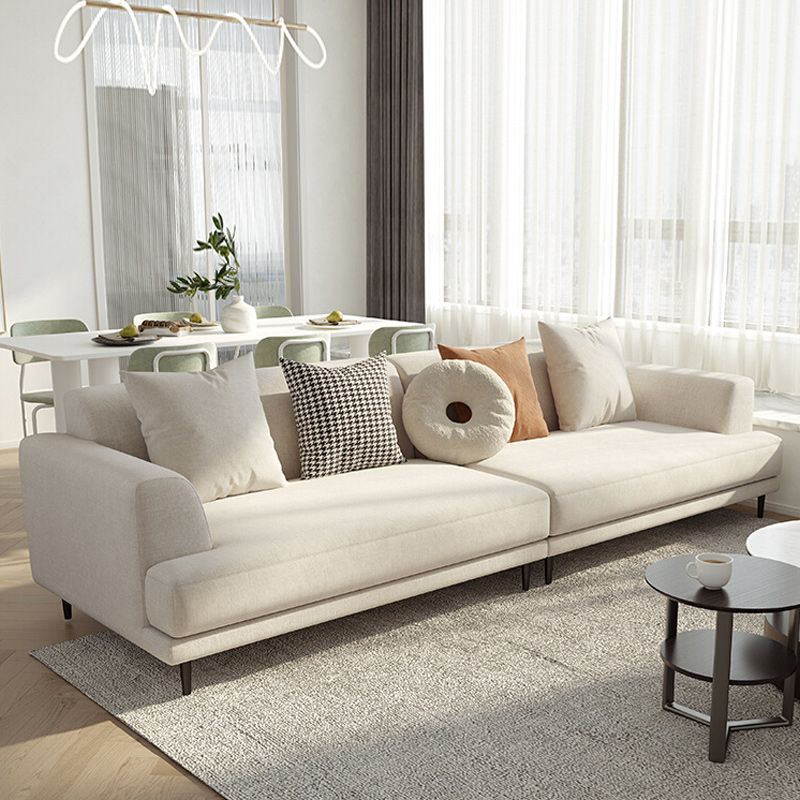 Linen Recessed Sofa Modern Arm Cushions 35.4"W Sofa for Living Room Clearhalo 'furn' 'furn_sofas' 'Furniture' 'furniture_sofas' 'Living Room Furniture' 'Sofa' 'sofas' 1200x1200_dec329e4-a634-47b9-bcd3-054b628d4085