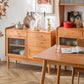 4-Drawer Dining Server Pine Massives Holz Sideboard-Buffet für Esszimmer