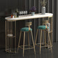 Glam Oval Bar Table Set 1/3 Pieces Stone Counter Table with Upholstered Stools Clearhalo 'Bar Furniture' 'furn' 'furn_home_bar_bar_sets' 'Furniture' 'Home Bars & Bar Sets' 'home_bar_bar_sets' 'Kitchen & Dining Furniture' 1200x1200_dec43387-c25d-4fc2-a539-743681039b0d