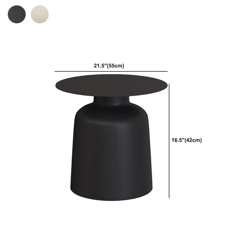 16.5"/17.7" Tall Mid-Century Round Top Side Table Metal Pedestal End Table Clearhalo 'Coffee & Accent Tables' 'End & Side Tables' 'end_side_tables' 'furn' 'furn_end_side_tables' 'Furniture' 'Living Room Furniture' 1200x1200_dec7394a-12ac-4b2a-b596-174b01b37bba