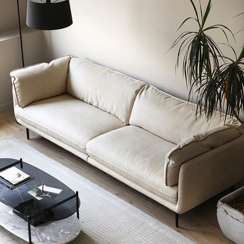 Art de tissu de style moderne et canapé rectangle de riz coriaceux blanc