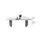 Modern Style Rectangle Table Sintered Stone Dining Table with Metal Legs
