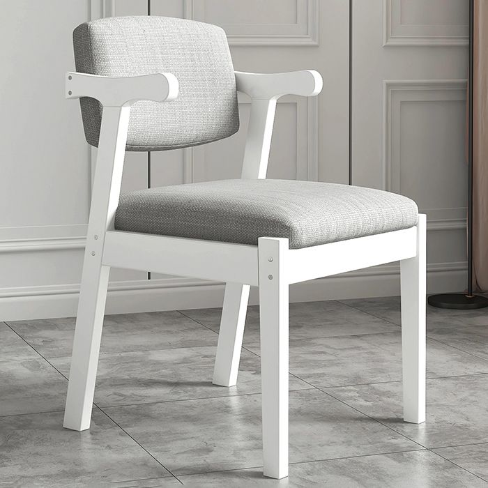 Modern Indoor-Outdoor Wood Chair Home Cushioned Open Back Dining Side Chair Clearhalo ' kitchen&dining_furn' 'Dining Chairs' 'Dining Tables & Seating' 'dining_chair' 'furn' 'furn_dining_chair' 'Furniture' 'furniture_dining_chair' 'Kitchen & Dining Furniture' 'kitchen' 1200x1200_dec7bed3-a931-4829-ac14-028b340038c7