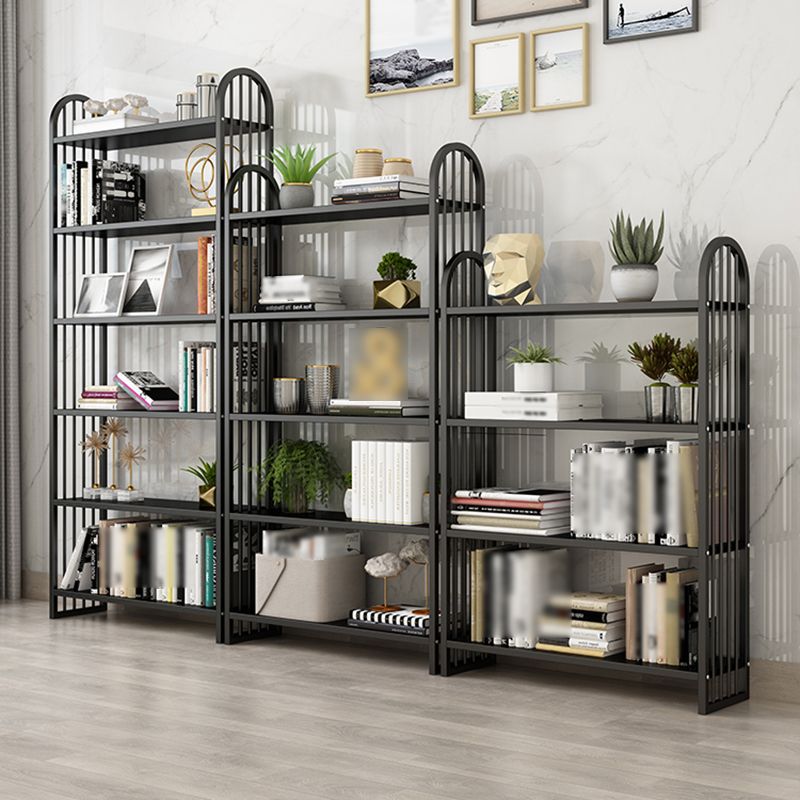 Modern Style Metal Bookshelf Vertical Open Shelf Bookcase for Home Clearhalo 'Bookcases' 'furn' 'furn_bookcases' 'Furniture' 'furniture_bookcases' 'kitchen' 'kitchen_bookcases' 'Living Room Furniture' 'Office Furniture' 1200x1200_dec7f3d1-f26f-47dc-9452-73506329a9a1