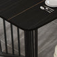 Black Metal Double Pedestal Dining Table Industrial Rectangle Fixed Table Clearhalo 'Dining Tables & Seating' 'Dining Tables' 'dining_table' 'furn' 'furn_dining_table' 'Furniture' 'furniture_dining_table' 'Kitchen & Dining Furniture' 'kitchen' 'kitchen_dining_table' 1200x1200_dec99393-a04e-40ba-be2d-8c854f31c565