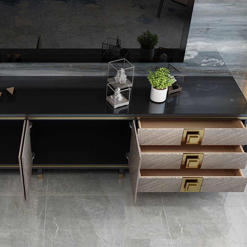 Mobile tv in vetro nero splendido casa casa semplice console