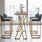 Glam Style 1/2/5 Pieces Bar Table Set Rectangle Bar Table with Metal High Stools for Home Clearhalo 'Bar Furniture' 'furn' 'furn_home_bar_bar_sets' 'Furniture' 'Home Bars & Bar Sets' 'home_bar_bar_sets' 'Kitchen & Dining Furniture' 1200x1200_deca7cb6-e98e-4bfd-959e-234d6e7d75aa