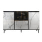 Glam Cabinets Dining Buffet 2-Drawer Glass Doors Buffet Sideboard Clearhalo 'buffet_sideboard' 'Buffets & Sideboards' 'furn' 'furn_buffet_sideboard' 'Furniture' 'Kitchen & Dining Furniture' 1200x1200_decb85b4-2e71-4eb5-b0df-1a2e9aeef129