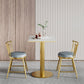 1/2/3/5 Pcs Bar Set with Stone Top Pub Table and Metal Stools for Home