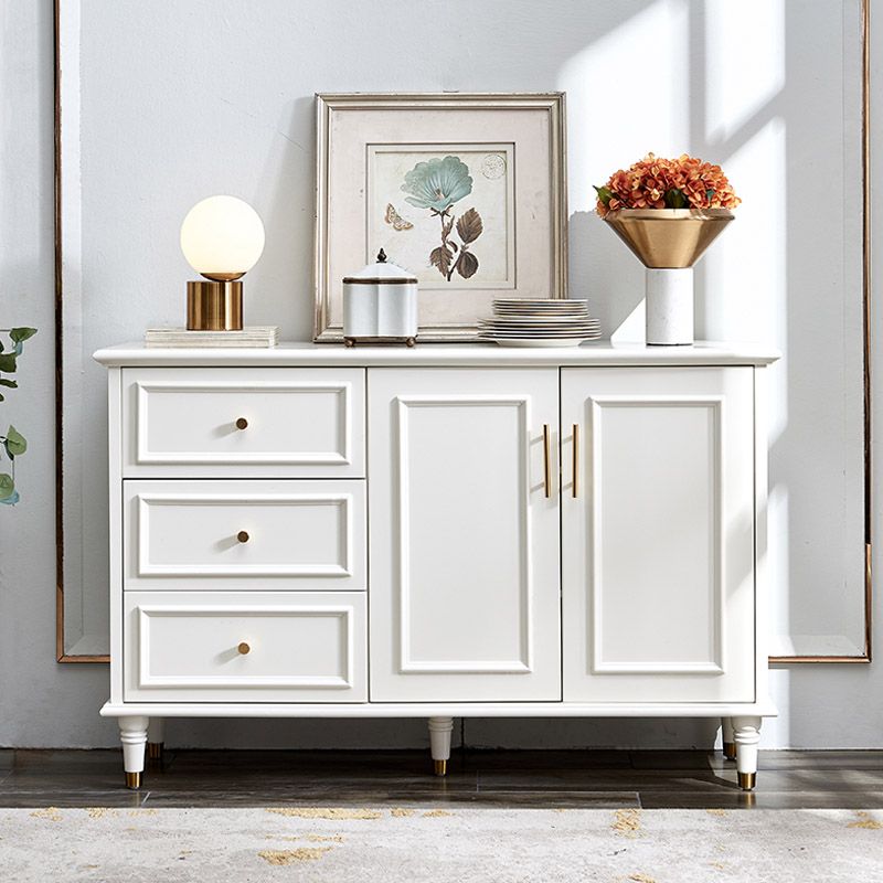 Tavolo a buffet in legno moderno scheda laterale con armadi e cassetti