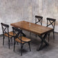 Solid Wood Dining Table Industrial Style Dining Table with Black Frame Clearhalo 'Dining Tables & Seating' 'Dining Tables' 'dining_table' 'furn' 'furn_dining_table' 'Furniture' 'Kitchen & Dining Furniture' 1200x1200_dece6a6d-b909-4a5e-8a99-5f92804fa107