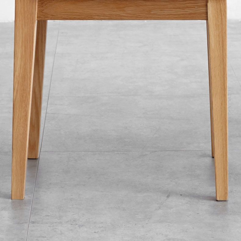 Eiken vaste houten eetkamerstoel eigentijdse keukenarmloze stoel