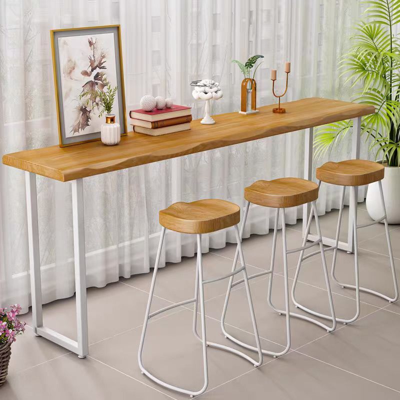Contemporary Rectangle Wood Counter Table Indoor Bar Dining Table Clearhalo 'Bar Furniture' 'Bar Tables' 'bar_tables' 'furn' 'furn_bar_tables' 'Furniture' 'Kitchen & Dining Furniture' 1200x1200_dececdf4-481a-4283-a018-a03dacb1cb76