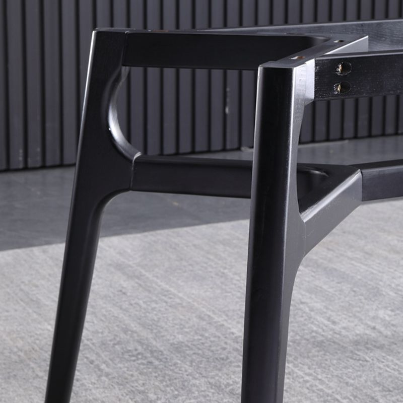 Industrial Rectangle Dining Table Gray Stone Top Table with Black Frame Clearhalo 'Dining Tables & Seating' 'Dining Tables' 'dining_table' 'furn' 'furn_dining_table' 'Furniture' 'Kitchen & Dining Furniture' 1200x1200_deceef85-ac57-4eaf-8c23-c9be4b705dbd