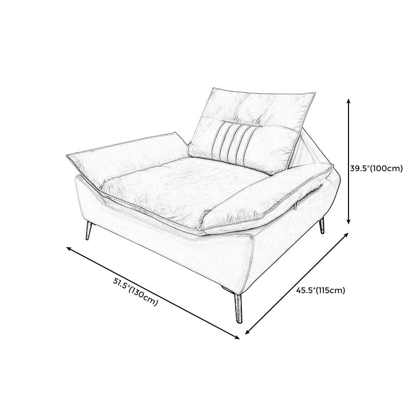Contemporary Cushions Sofa 39.37"High Flared Arm Stain Resistant Sofa Clearhalo 'furn' 'furn_sectionals' 'Furniture' 'furniture_sectionals' 'kitchen' 'kitchen_sectionals' 'Living Room Furniture' 'Sectionals' 1200x1200_decf3d01-b2f2-4bb7-ba85-251634ba891c