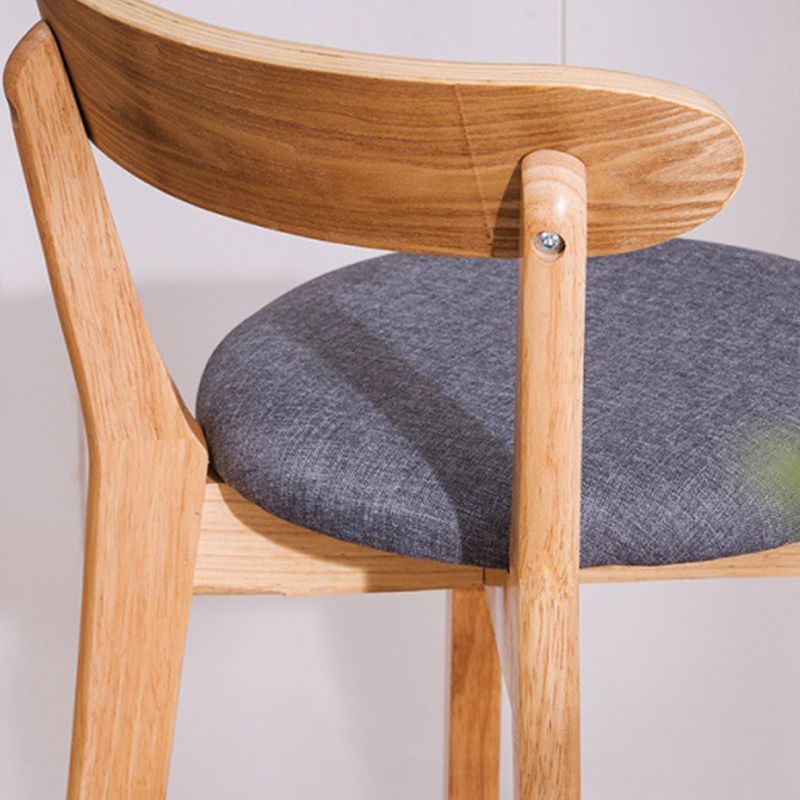 Scandinavian Dessert Shop Beech Stool Matte Finish Upholstered Bar Stools Clearhalo 'Bar Furniture' 'Bar Stools' 'bar_stools' 'Furniture' 'furniture_bar_stools' 'Kitchen & Dining Furniture' 1200x1200_ded01cee-1165-40d6-8ba0-f53bea1eaadd
