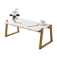Mesa de centro rectangular contemporánea con tapa, mesa de cóctel con trineo de madera