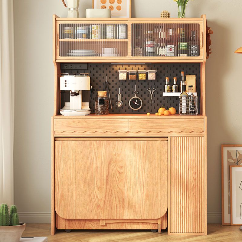 Tabella del server di legno moderno 3 cassetti Apri armadi di archiviazione inclusi per la casa