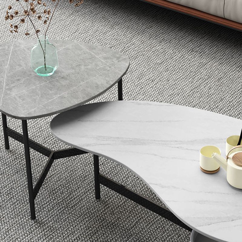 Modern Slate Bunching Tables Free-Form Coffee Table Set with 3 Legs Clearhalo 'Coffee & Accent Tables' 'Coffee Tables' 'coffee_tables' 'furn' 'furn_coffee_tables' 'Furniture' 'Living Room Furniture' 1200x1200_ded3db58-3975-400c-acb6-ad5198dae058