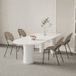 Modern Dinner Table White Faux Marble Top Dining Table with 3 Legs