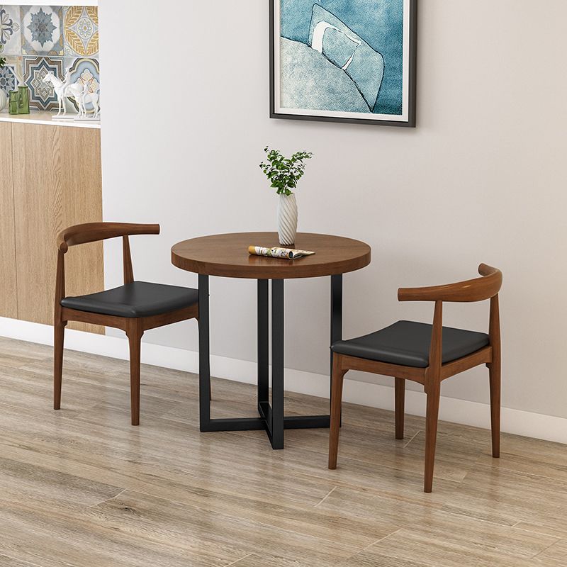 Round Solid Wood Top Dining Table Modern Sled Base Dining Table Clearhalo 'Dining Tables & Seating' 'Dining Tables' 'dining_table' 'furn' 'furn_dining_table' 'Furniture' 'Kitchen & Dining Furniture' 1200x1200_ded55e25-92ba-4ad1-8b51-492c9fae5749