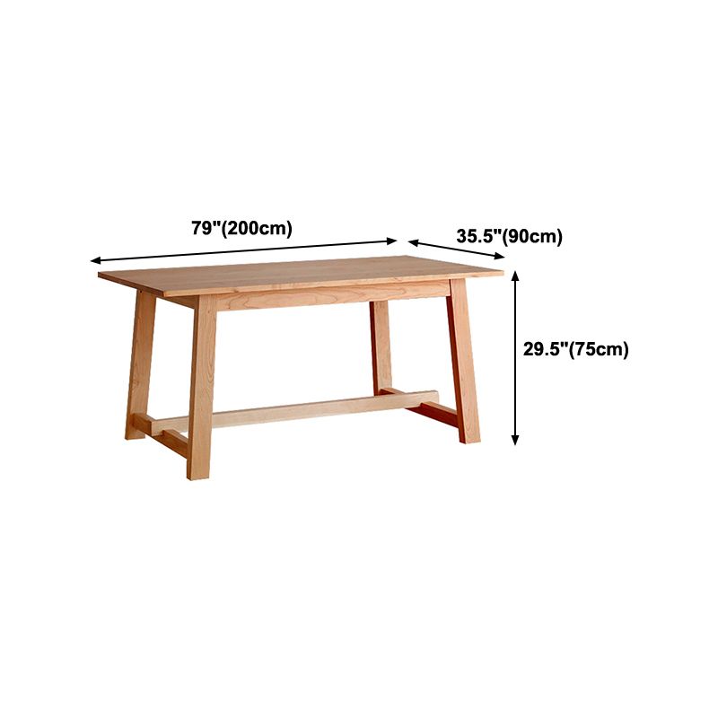 Contemporary Style Furniture Trestle Pine Solid Wood Dining Site Table for Home Clearhalo ' dining_table' 'Dining Tables & Seating' 'Dining Tables' 'furn' 'furn_dining_table' 'Furniture' 'furniture_dining_table' 'Kitchen & Dining Furniture' 'kitchen&dining_furn' 'kitchen' 'kitchen_dining_table' 1200x1200_ded757df-07f1-49a5-acaf-dd0f5f4670e8