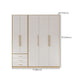 Contemporary Freestanding Wardrobe Engineered Wood White Wardrobe