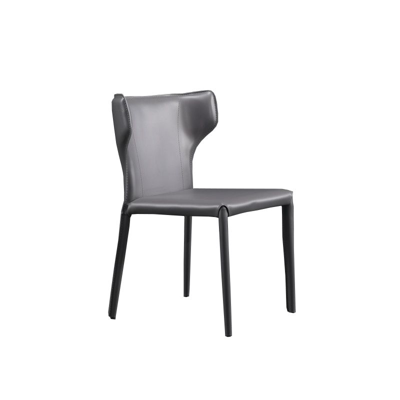 Faux Leather Armless Dining Chairs Modern Wingback Side Chair Clearhalo 'Dining Chairs' 'Dining Tables & Seating' 'dining_chair' 'furn' 'furn_dining_chair' 'Furniture' 'Kitchen & Dining Furniture' 1200x1200_ded7faaa-4013-4789-94ce-e9c313e1d770