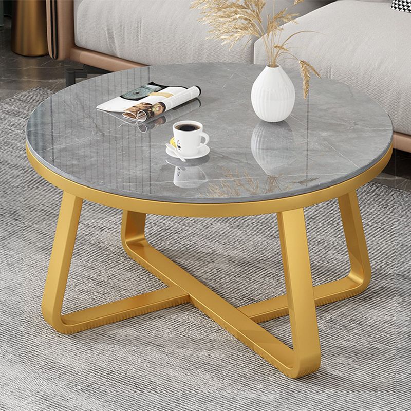 Slate Single Coffee Table Frame Round Coffee Table for Living Room Clearhalo 'Coffee & Accent Tables' 'Coffee Tables' 'coffee_tables' 'furn' 'furn_coffee_tables' 'Furniture' 'Living Room Furniture' 1200x1200_ded80a1c-4bb8-41bb-9dab-445a7e1af33c