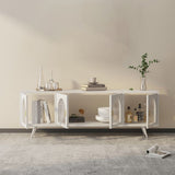 19.69 "H TV -standaard ingesloten opslag Industriële stijl tv -console met deuren