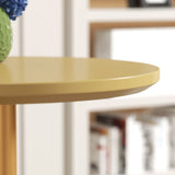 Iron Bar Table Industrial Bar Height Cocktail Table with Pedestal Clearhalo 'Bar Furniture' 'Bar Tables' 'bar_tables' 'furn' 'furn_bar_tables' 'Furniture' 'Kitchen & Dining Furniture' 1200x1200_ded94c26-496b-4f70-8889-5b64f62e9b6d