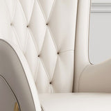 Leather and Velvet Dining Chairs Glam Style High Back Dining Arm Chair Clearhalo ' kitchen&dining_furn' 'Dining Chairs' 'Dining Tables & Seating' 'dining_chair' 'furn' 'furn_dining_chair' 'Furniture' 'furniture_dining_chair' 'Kitchen & Dining Furniture' 'kitchen' 1200x1200_ded9eb1a-097a-4787-b5c4-c55d615c2e19