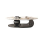 Mesa de cóctel Glam de 27" de ancho Mesa de cóctel de café ovalada de pizarra