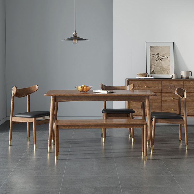 Contemporary Standard Brown Dining Table Solid Wood Rectangle Dining Table for Kitchen Clearhalo ' dining_table' 'Dining Tables & Seating' 'Dining Tables' 'furn' 'furn_dining_table' 'Furniture' 'furniture_dining_table' 'Kitchen & Dining Furniture' 'kitchen&dining_furn' 'kitchen' 'kitchen_dining_table' 1200x1200_dedb0efb-d2d7-4ee1-9fcd-f11e1d3df366