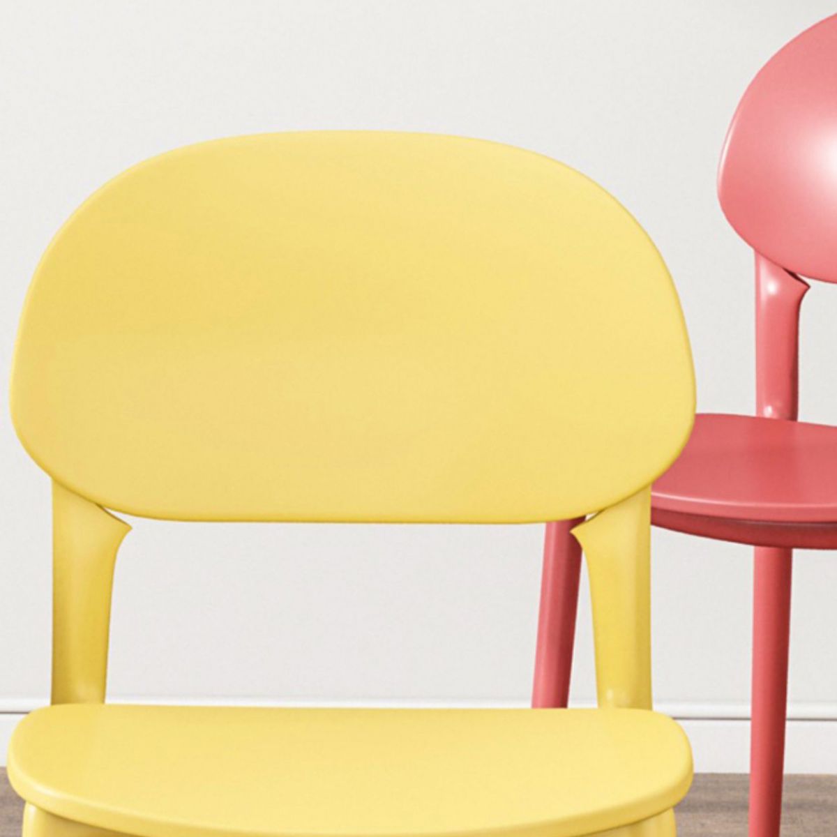 Plastic Scandinavian Armless Chair Kitchen Dining Room Open Back Chair Clearhalo 'Dining Chairs' 'Dining Tables & Seating' 'dining_chair' 'Furniture' 'furniture_dining_chair' 'Kitchen & Dining Furniture' 1200x1200_dedd46d0-5279-46c6-9a31-d975bf6122bb