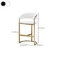 Glam Armrest Backrest Counter Stool Iron Bar Stool with Leather Cushion and Pedal Clearhalo 'Bar Furniture' 'Bar Stools' 'bar_stools' 'furn' 'furn_bar_stools' 'Furniture' 'Kitchen & Dining Furniture' 1200x1200_dedd8a5f-914b-4936-a16e-9644a2f97a4a