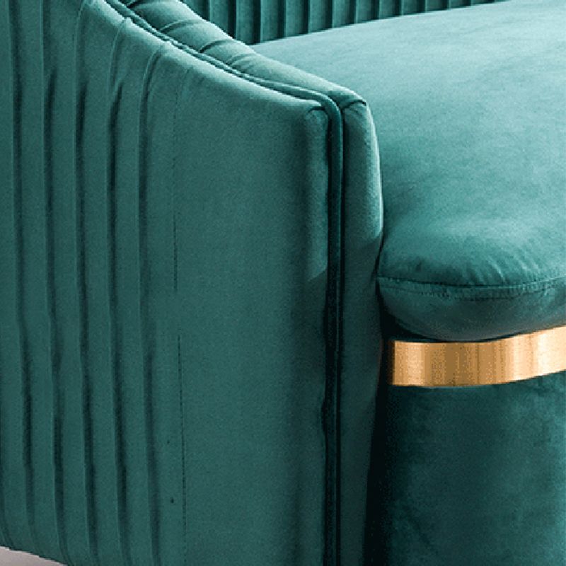 Divano a braccio inclinato contemporaneo con divano in velluto posteriore cuscino cuscino