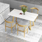 Rectangle Glam Style Dining Table Double Pedestal Table with Sintered Stone Clearhalo ' dining_table' 'Dining Tables & Seating' 'Dining Tables' 'furn' 'furn_dining_table' 'Furniture' 'furniture_dining_table' 'Kitchen & Dining Furniture' 'kitchen&dining_furn' 'kitchen' 'kitchen_dining_table' 1200x1200_dee63b2d-ef49-4583-8d33-5bacff5eeaff