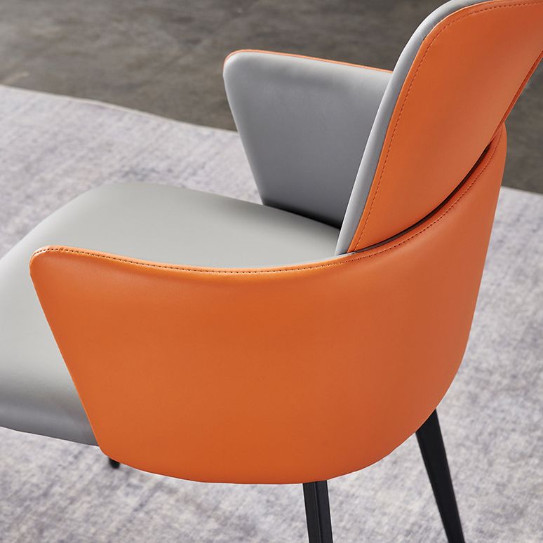 Sedie in stile contemporaneo sedie a braccio per cucina con gambe metalliche