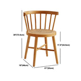 Solid Wood Dining Table Set 1/3/5 Pcs Round Dining Table with Windsor Chairs