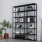 Hedendaagse metalen boekenkast open terug Black Etagere boekenplank