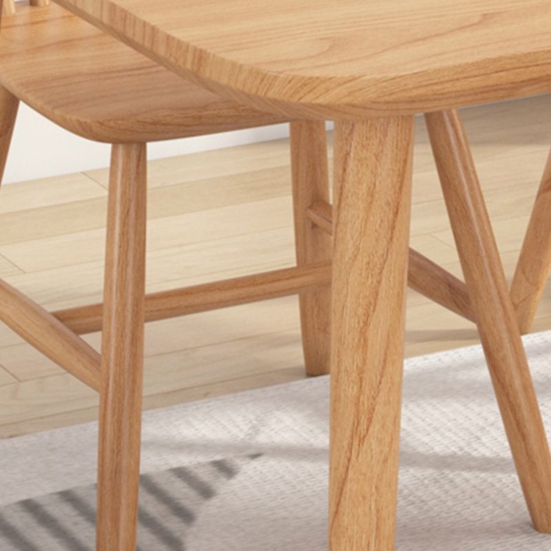 Modern Dining Set 1/2/5 Pcs Solid Wood Table with Cow Horn Chairs and Windsor Chairs Clearhalo 'Dining Room Sets' 'Dining Tables & Seating' 'dining_room_set' 'furn' 'furn_dining_room_set' 'Furniture' 'Kitchen & Dining Furniture' 1200x1200_dee86c7b-3c25-4b39-ae13-5935c6b83331