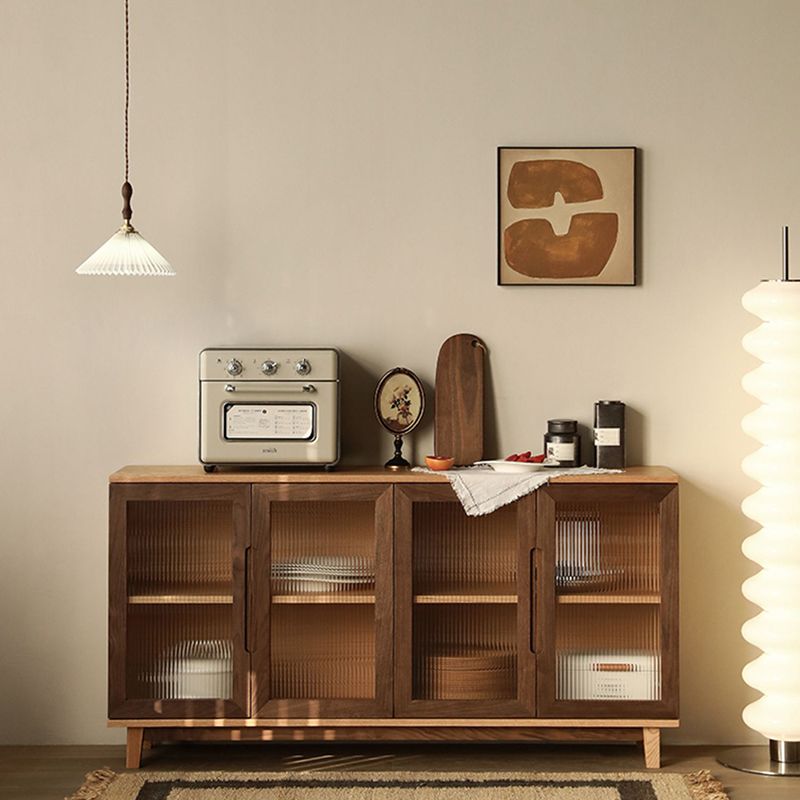 Tavolo da tavolo a buffet contemporaneo tavolo da sideboard in legno massiccio con porte per soggiorno