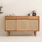 Rattan Doors Cupboard Glam Style Wood Kitchen Sideboard for Dining Room Clearhalo 'buffet_sideboard' 'Buffets & Sideboards' 'furn' 'furn_buffet_sideboard' 'Furniture' 'Kitchen & Dining Furniture' 1200x1200_deeacbcd-1c3c-4e94-9bc1-2c8547e06233