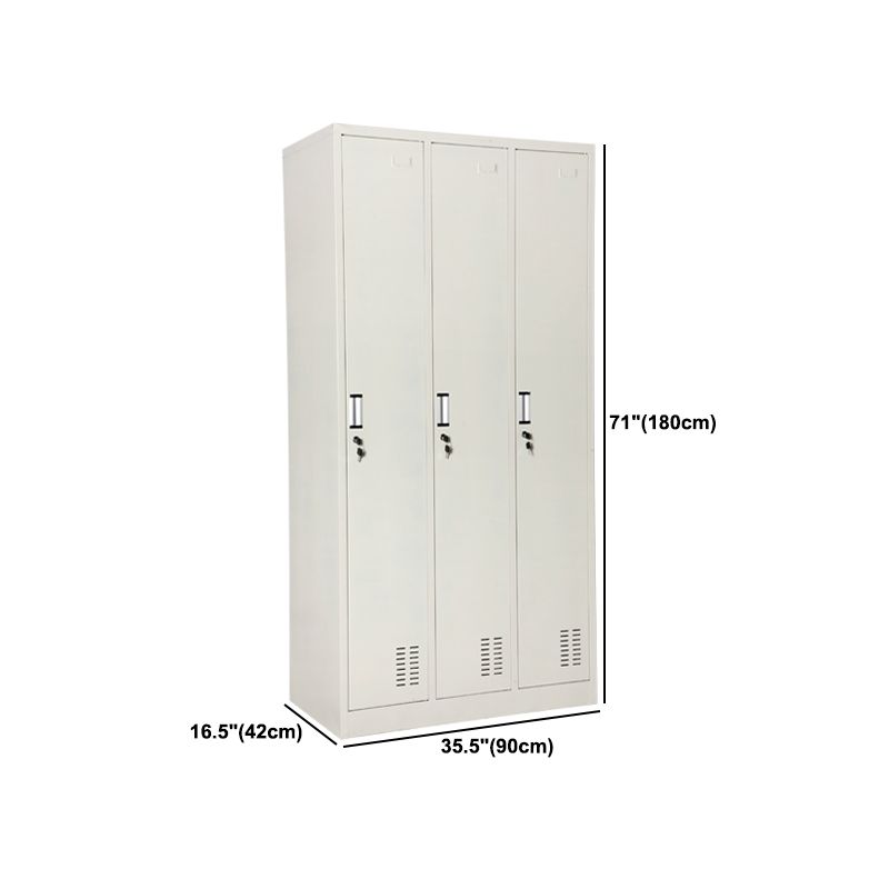 Placard à charnière à charnière gris armoire de garde-robe en acier contemporain