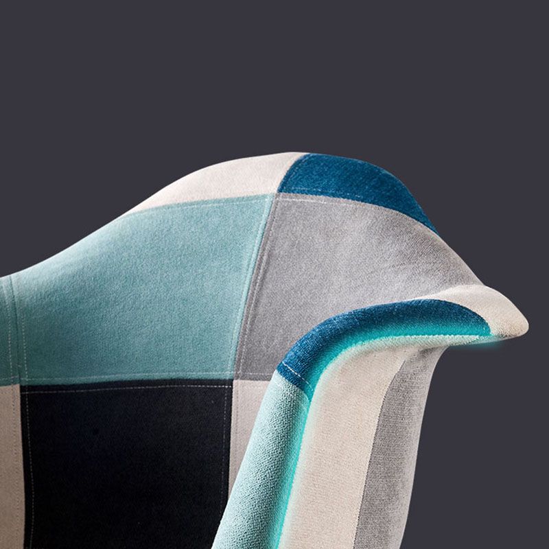 Restaurant Scandinavian Upholstered Arm Chair Matte Finish Solid Back Dining Chair Clearhalo ' kitchen&dining_furn' 'Dining Chairs' 'Dining Tables & Seating' 'dining_chair' 'Furniture' 'furniture_dining_chair' 'Kitchen & Dining Furniture' 'kitchen' 1200x1200_deeb5e23-f67d-4391-b03c-21c909ce839a