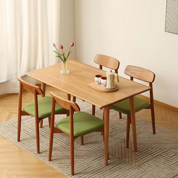 Tavolo da pranzo moderno di metà secolo rettangolo tavolo da pranzo in legno massiccio con 4 gambe